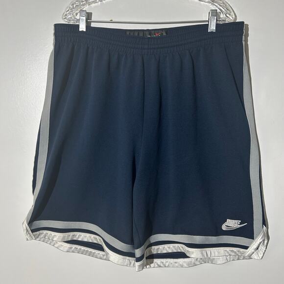 Vintage 90s Nike Basketball Excellence Activewear Dark Blue Shorts Men’s XXL - Picture 1 of 7